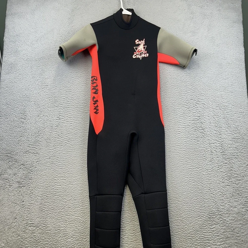 Vintage‎ Ron Jon Surf Cruiser Wetsuit Juniors 16 Short Sleeve USA 90s Surf Swim